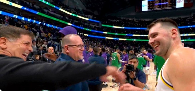 乐鱼官网-玩笑?真心话!东契奇打趣库班:我对你们可是4胜0负哦~想我吗?